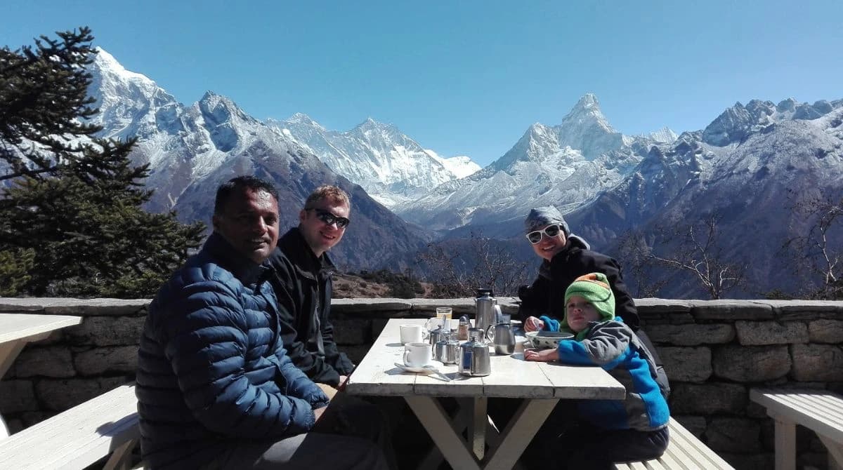Breakfast in Everest View Hotel in Syangboche Everest Region